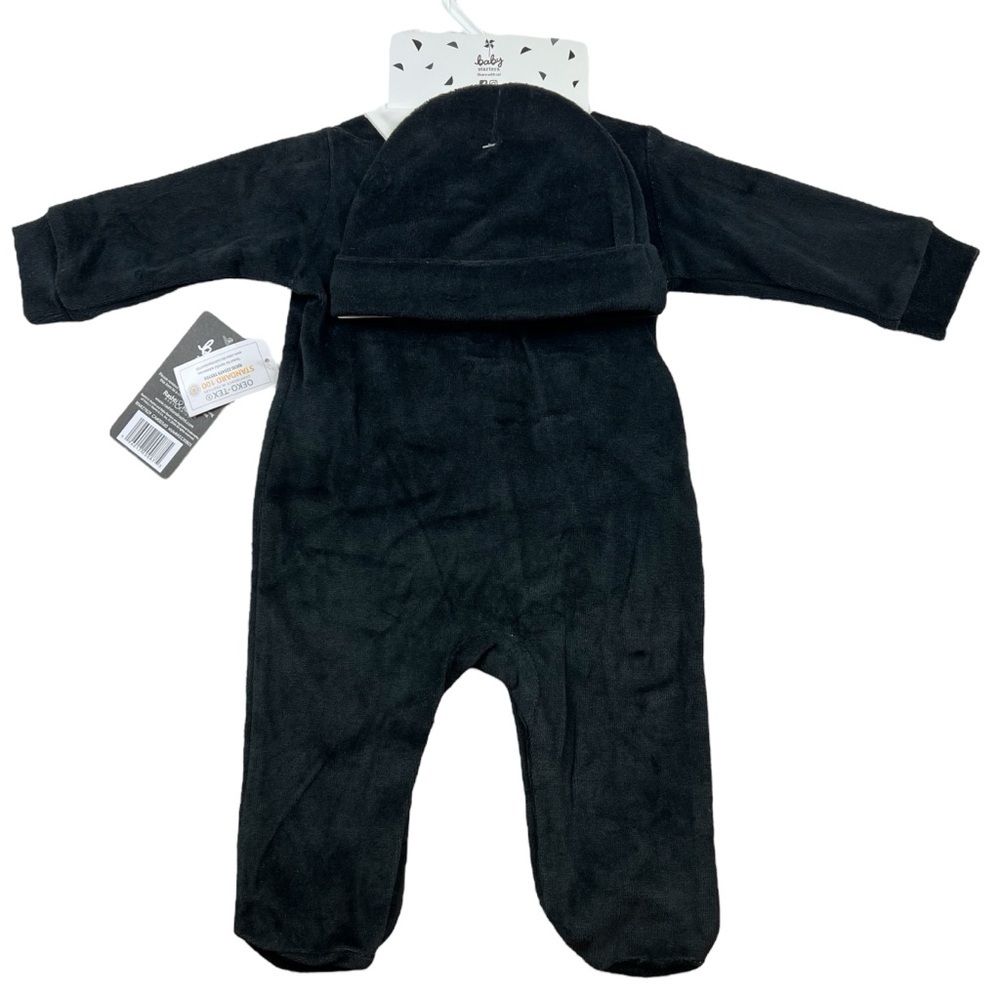 Baby Starters Black & White Tuxedo One-Piece with Bow - Picture 4 of 5